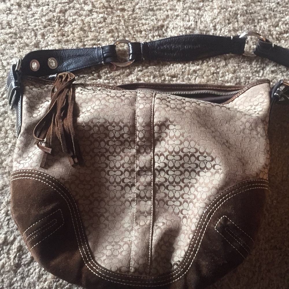 Coach bag with dust cover